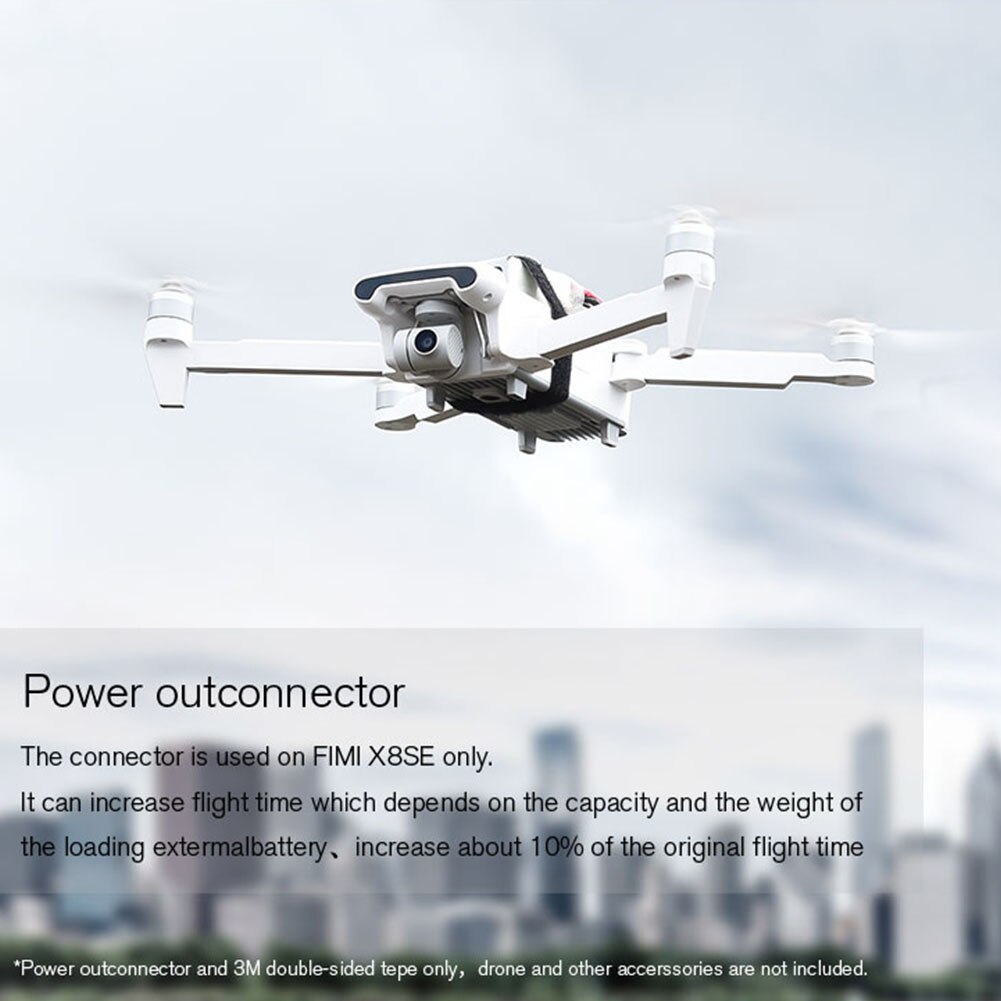 External Battery Extended Adapter Easy Install Soft Drone Accessory Reusable Portable Outdoor For FIMI X8SE