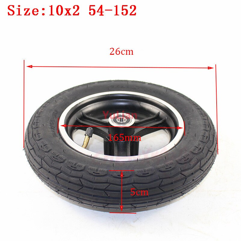 10x2 tyre wheel for Kid Schwinn Tricycle,baby stroller,Electric scooter,Wheelbarrow 10 x 2/54-152 Tire and rims hub combo