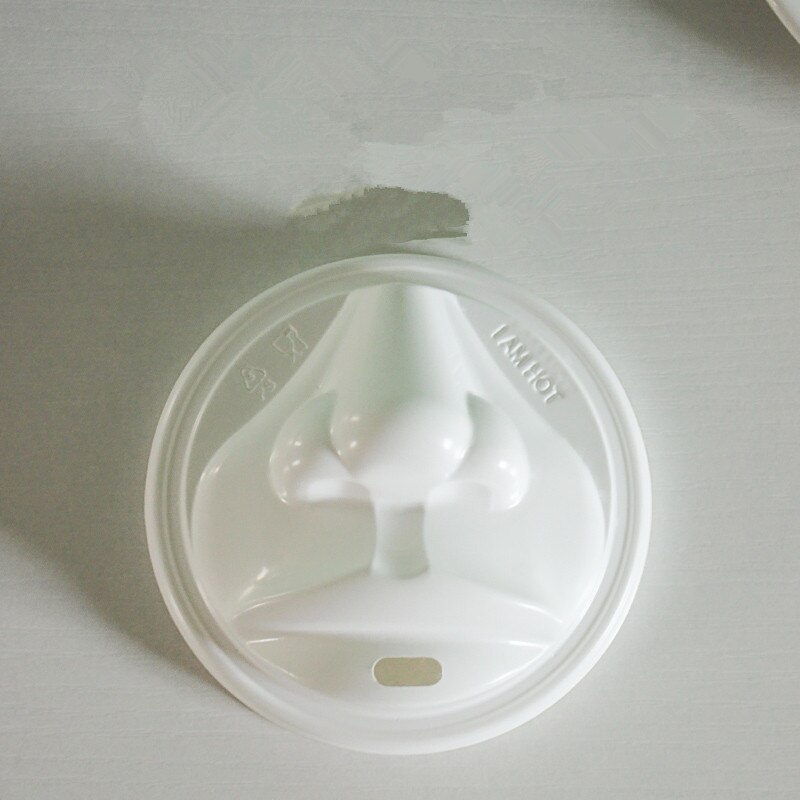 50 stk engangskop 400ml 500ml festgaver drikkepapir kopper takeaway kaffekop emballage med låg: Kun låg 8 / 500ml 16oz 50 stk