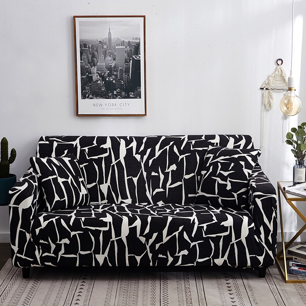 1/2/3/4 Seat Printed Sofa Slipcovers Elastic Stretch Sectional Sofa Cover For Living Room Couch Cover Armchair Cover