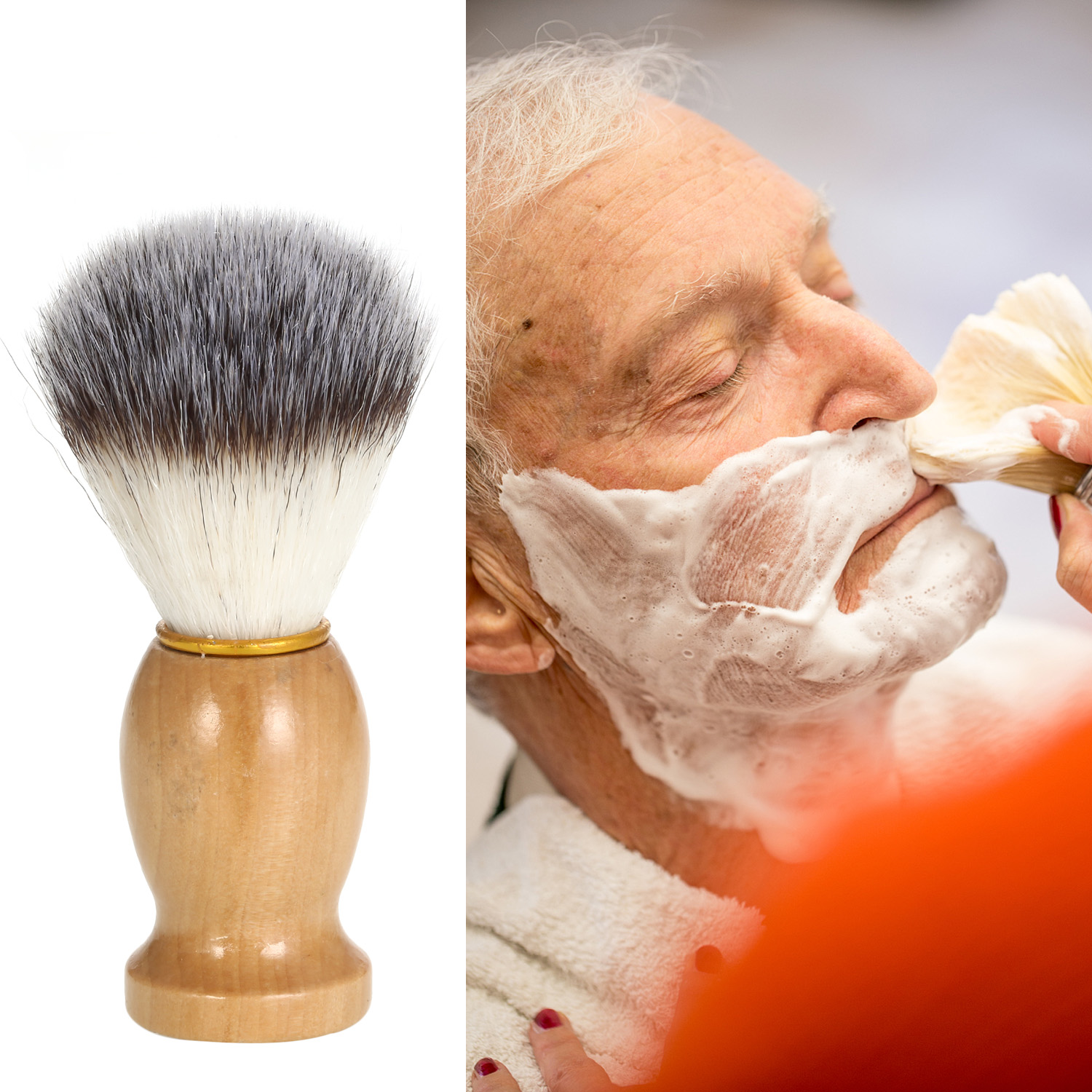 Shaving Grooming Sets Stainless Steel Shave Bowl and Shaving Stand Brush for Safety Blade Razor and Double Edge Razor