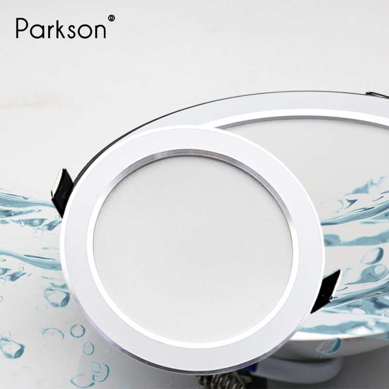ledet downlight 7w 9w 12w 15w 18w innfelt få øye på ledet lampe 220v flis/hvitt skallhus vanntett downlight