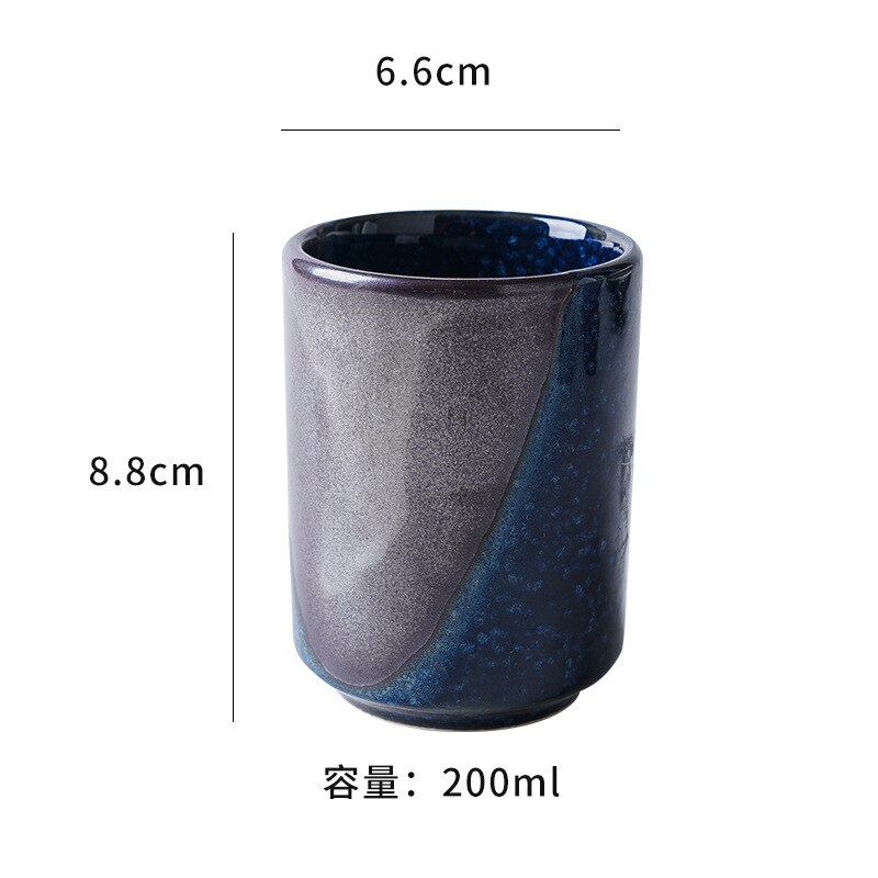 Tasse à thé en céramique porcelaine, grande capacité, tasse à café, tasse à soupe, verres, maison bureau, chinois rétro, de créateur