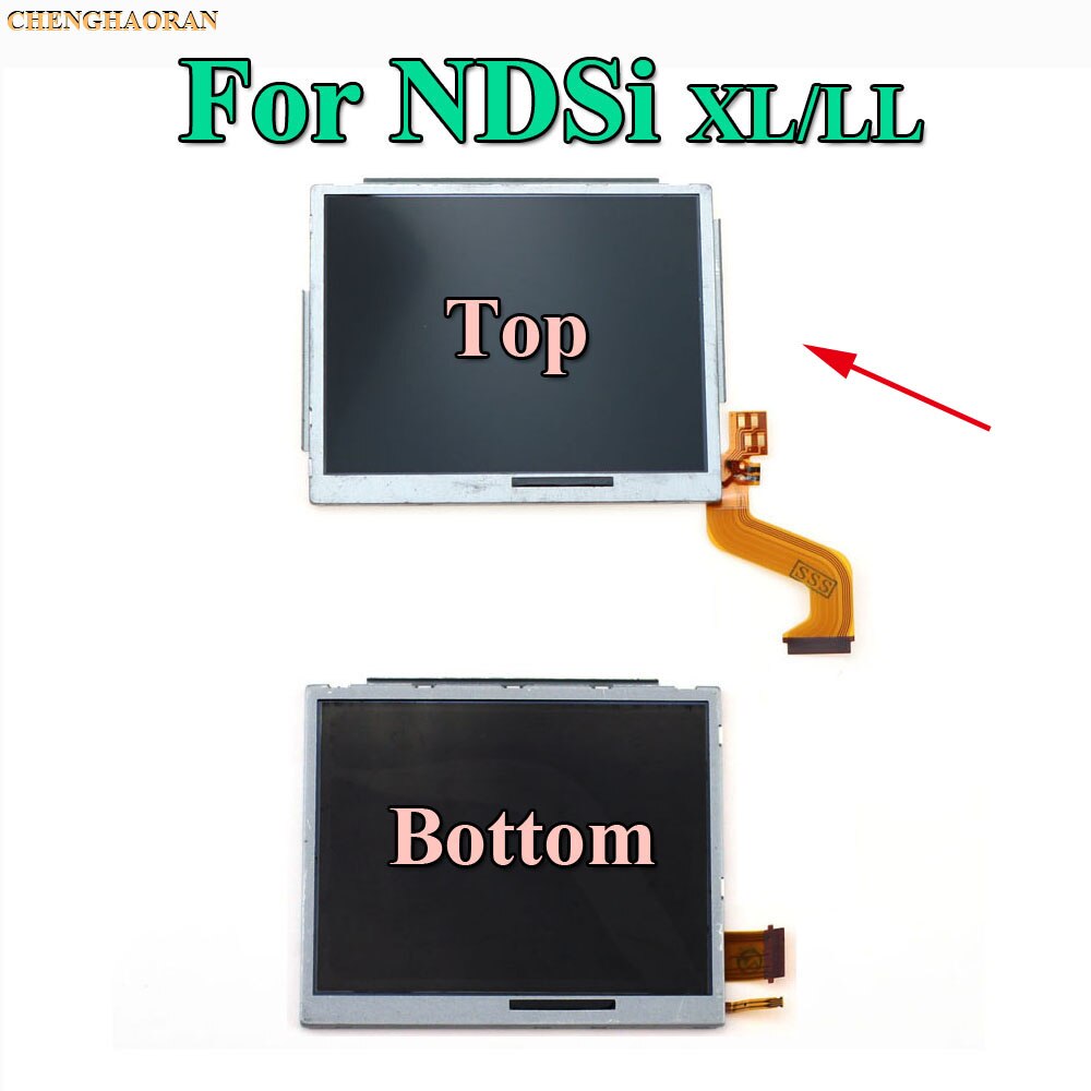 1pcs Top Upper & Bottom Lower LCD Display Screen Replacement for Nintendo DS Lite For DSL For NDSL For 3DS 3DS XL LL: For NDSi XL Top