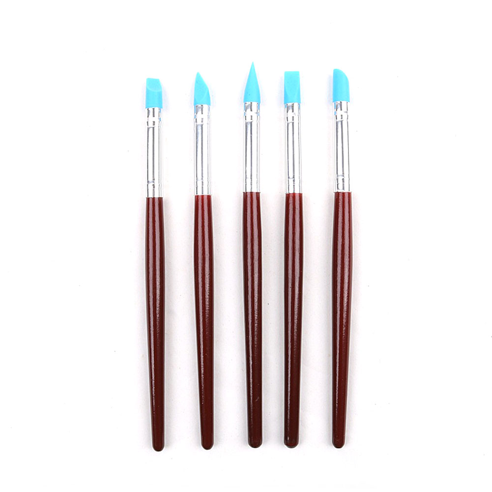 5pcs Dental lab composite Silicone Resin Brush Pens Dentistry products For Adhesive Resin Porcelain Teeth Denture Dentist Tools: 01