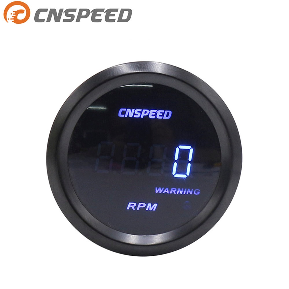 CNSPEED Digital 2"52mm Auto Tachometer Gauge 0-9000 RPM Blue Led Light tachometer Meter Car Gauge