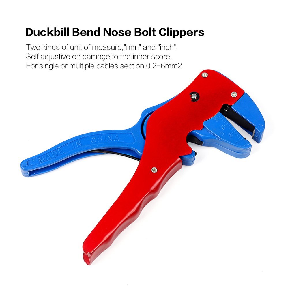 Automatic Wire Stripper Pliers 0.2-6mm² Cable Adjustable Wire Stripping Cutter Pressing Plier Duckbill Clippers Hand Tools
