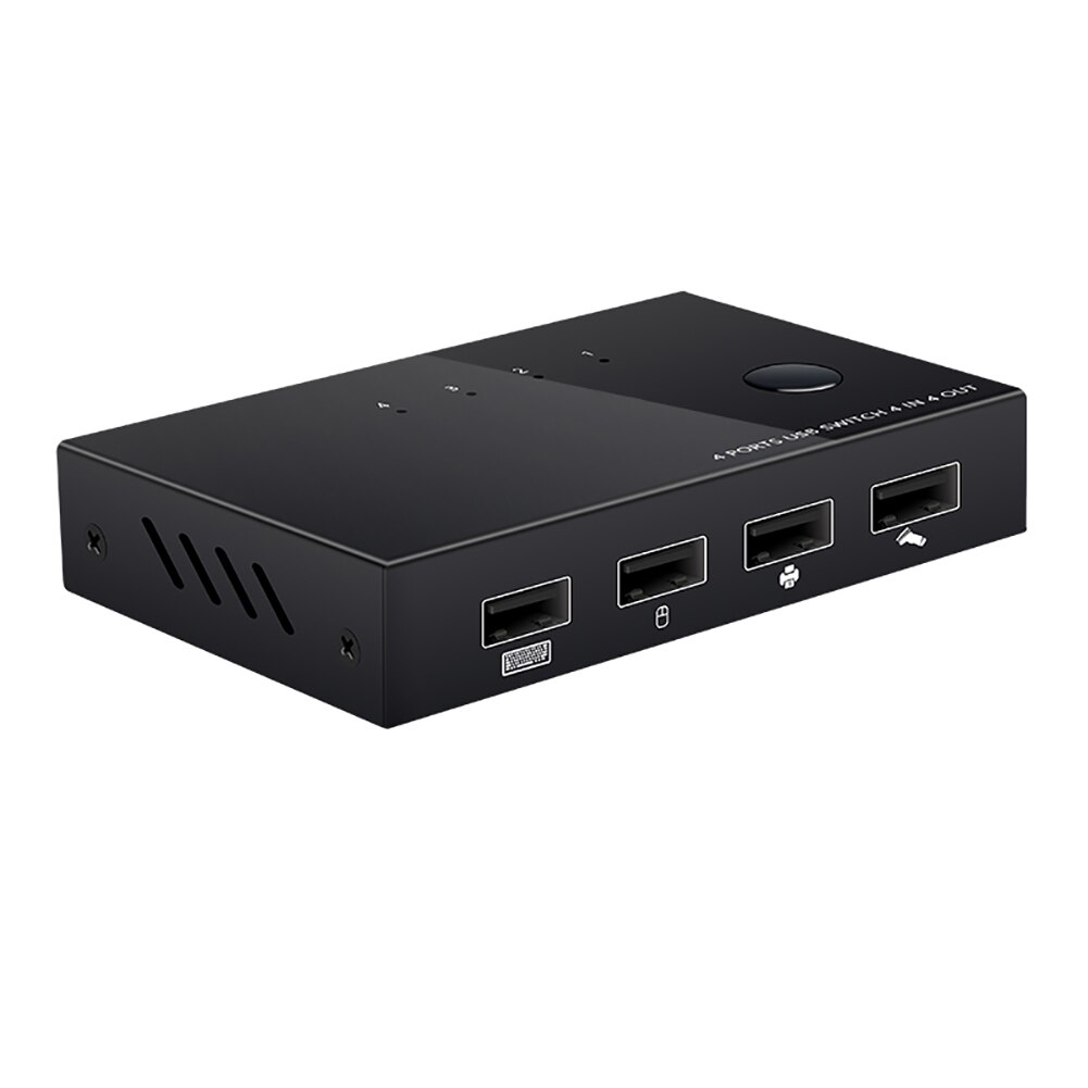 Hdmi Kvm Switch 4 Poort 4K Usb Schakelaar Kvm Vga Switcher Splitter Box Voor Delen Printer Toetsenbord Muis Kvm switch Hdmi: 4 Port