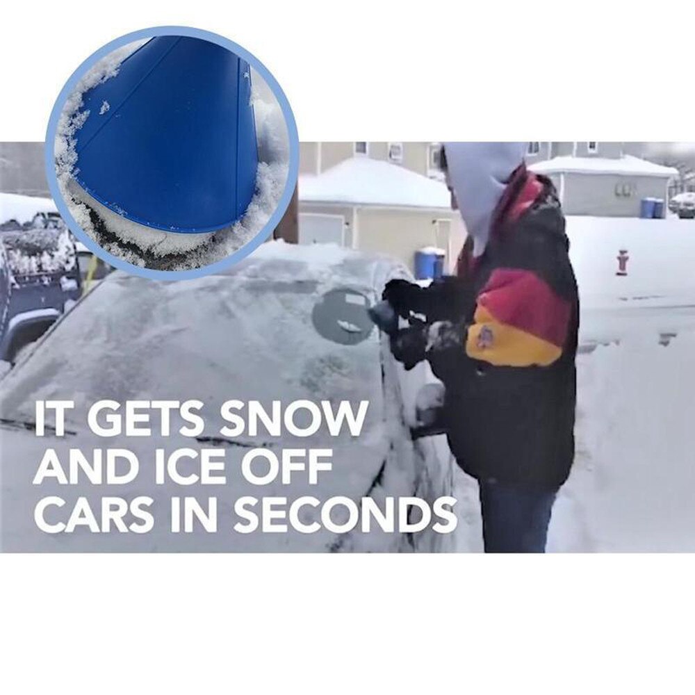 Grattoir à glace rond, pour vitre de voiture, pare-brise magique, pare-brise, entonnoir, dissolvant, déodorant, cône