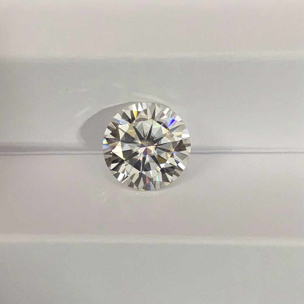 Mosangnai Round Shape 1 Karat 6.5mm D VVS1 Pass Positive Diamond Test Loose Moissanite Pirce Per Carat