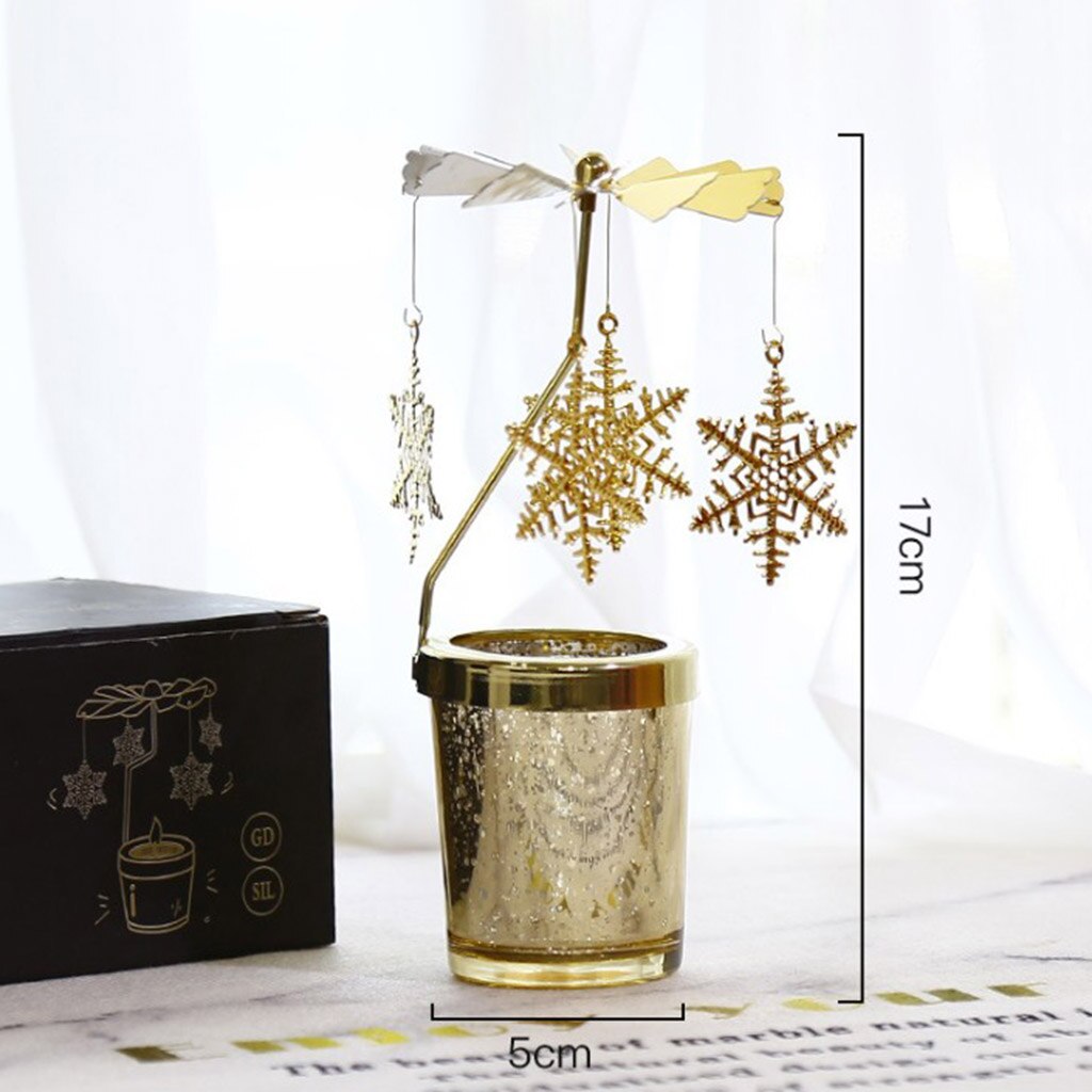 Metalen kandelaar kerststijl draaibare kaarsenhouder standaard theelichthouder hanger theelichthouder standaard