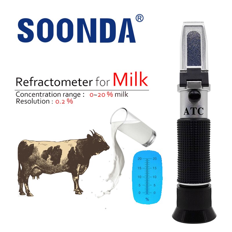 0-20% Range Milk Purity Test Milk Water Content Refractometer Hydrometer For Milk Total Protein Content Measuring instruments
