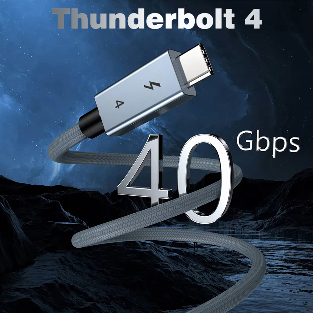 UGOURD Thunderbolt 4 tipo C 40Gbps USB4 Cable USB C a USB C 240W Cable de carga rápida Thunderbolt3 para egpu SSD iPad MacBook Air