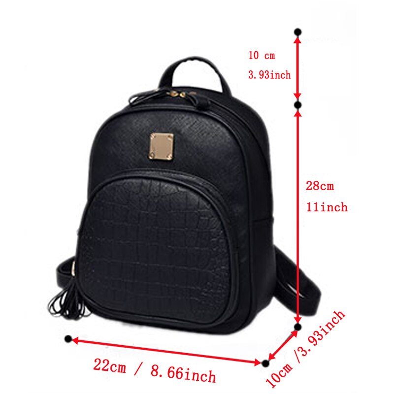 Filles sac de voyage en plein air dames double couche en cuir PU sac à dos tendance simple sauvage pierre motif sac