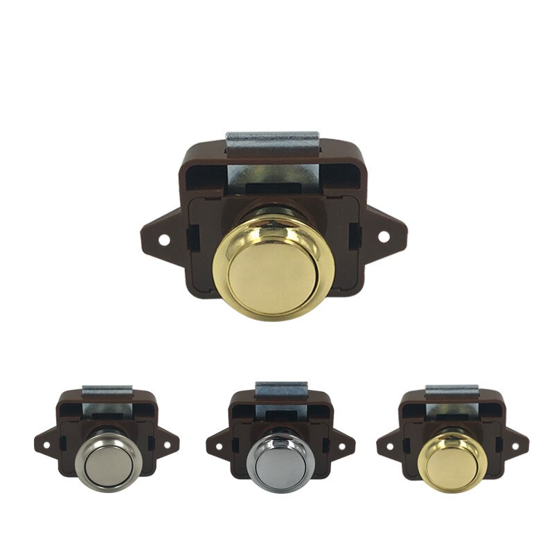 Zinc alloy push button catch hidden door lock Handle for Camper Caravan Motor home Cupboard Cabinet Drawer Furniture Hardware