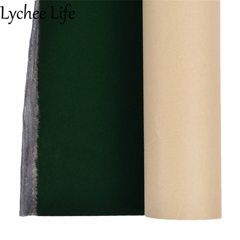 Lychee life selvklæbende fløjlsstof 50 x 150cm ensfarvet stof i flocking diy håndlavet syning anti-ridse dekorativ forsyning