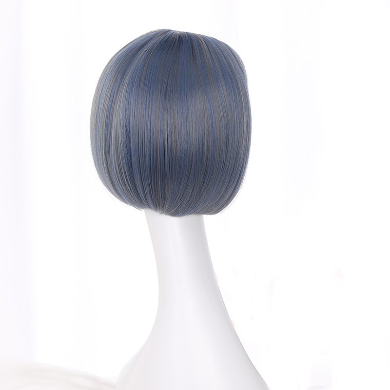 Peluca recta con corte Bob estilo coreano Yiyaobess, con flequillo, pelo sintético Natural, pelucas para mujer cortas de color marrón, negro, lino, gris, azul y Rubio