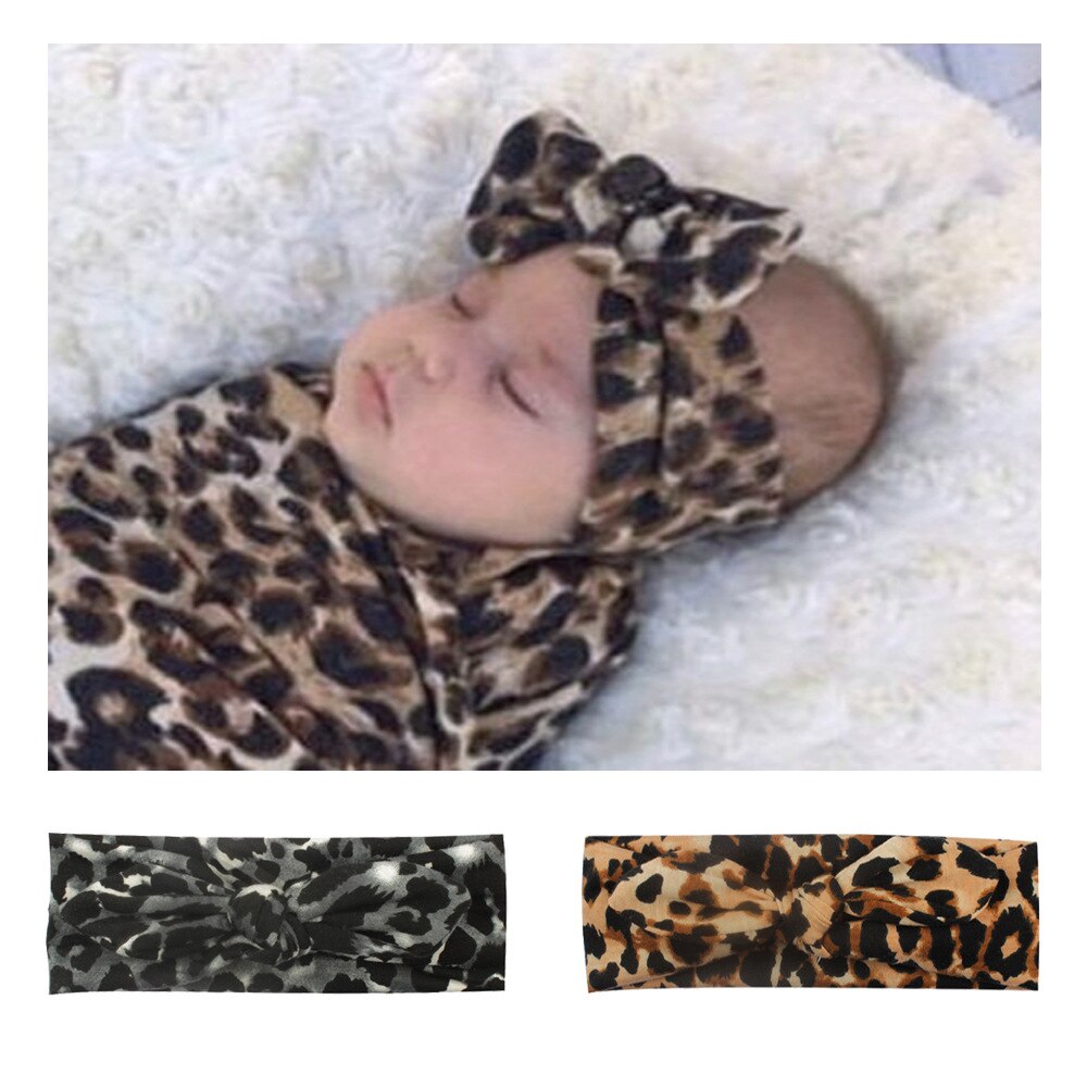 Neue Schönheit Baby Mädchen Kleinkind Kleinkind Leopard Bogen Stirnband Haarband Zubehör
