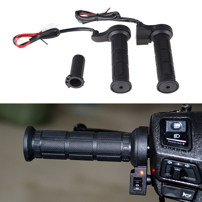 Motorcycle Handlebars 22mm Electric Hand Heated Molded Grips ATV Warmers Motorbike Heating Handle Motocicleta Heated Grips Set