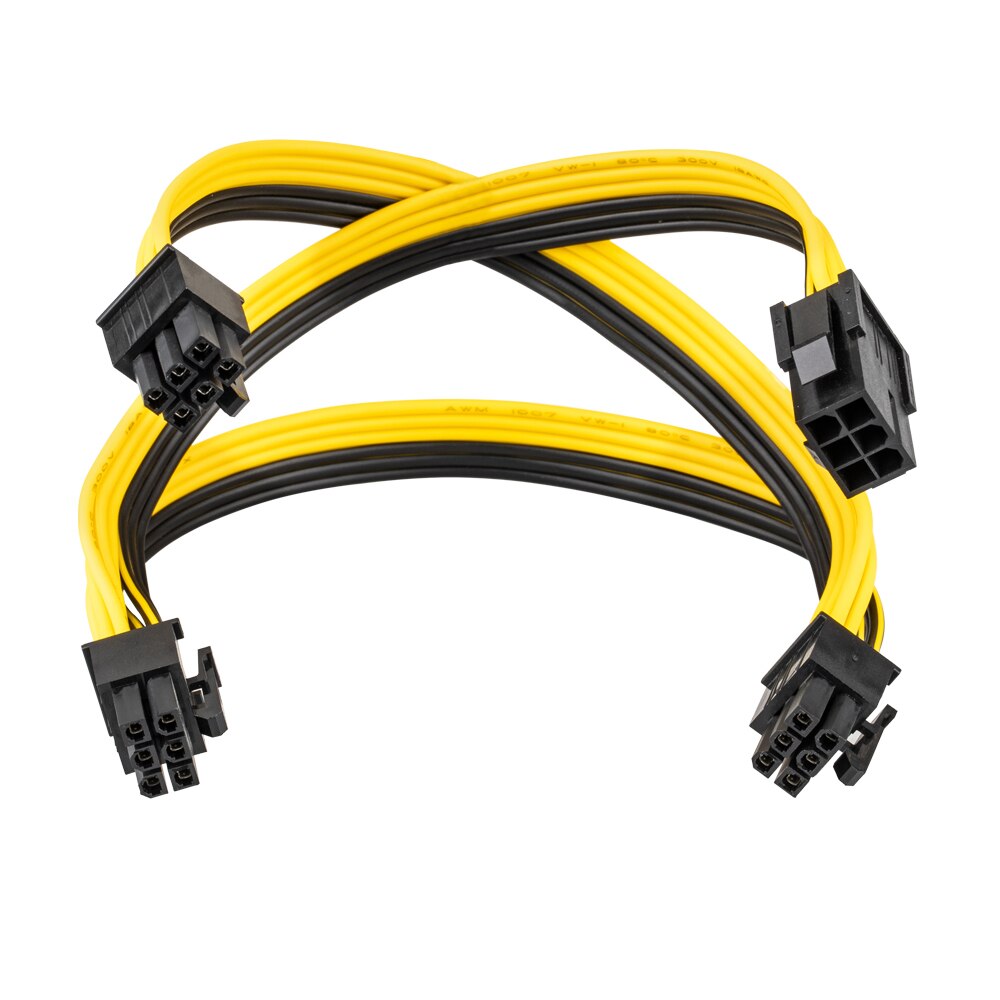 RGeek PCI Express 6Pin Female to 3 6 Pin Male PCI-E PCIe Extension Cable Power Supply Splitter for Graphics Video Card Adapter