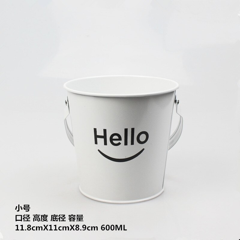 American hello mini fries bucket restaurant cafe smile snack bucket fried chicken bucket beer ice bucket: SW