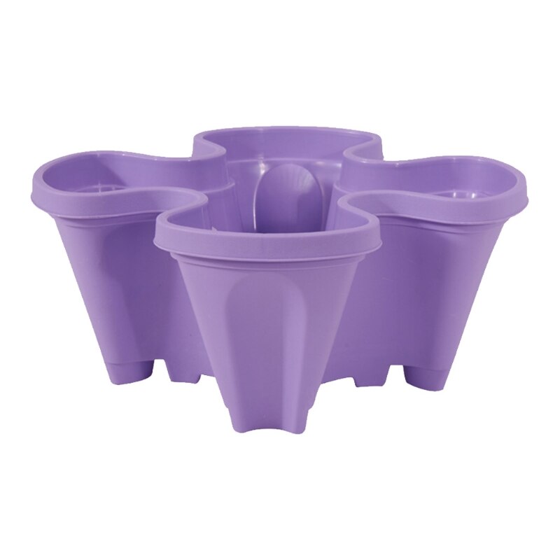 Macetas apilables con agujeros de drenaje, maceta de plástico para flores, Permeable, creativa