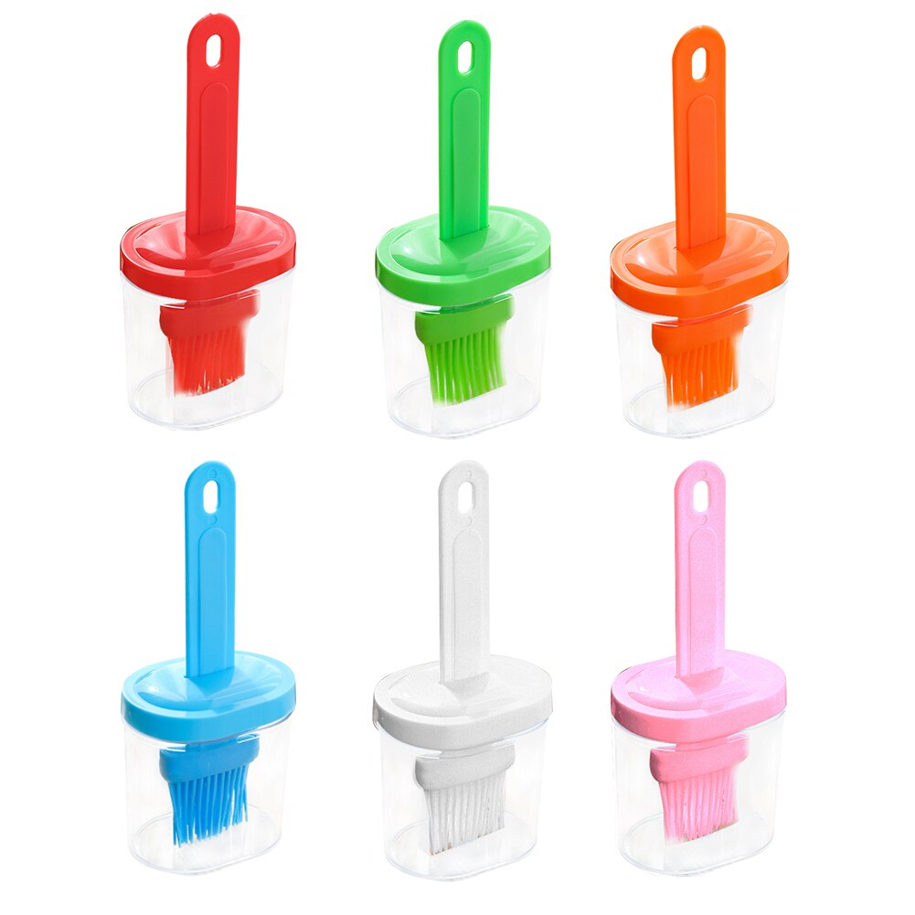 Silicone Oil Bottle Brush High Temperature Resistant Integrated With Cover With Bottle Of Barbecue Baked Oil Brush Kitchen Tool