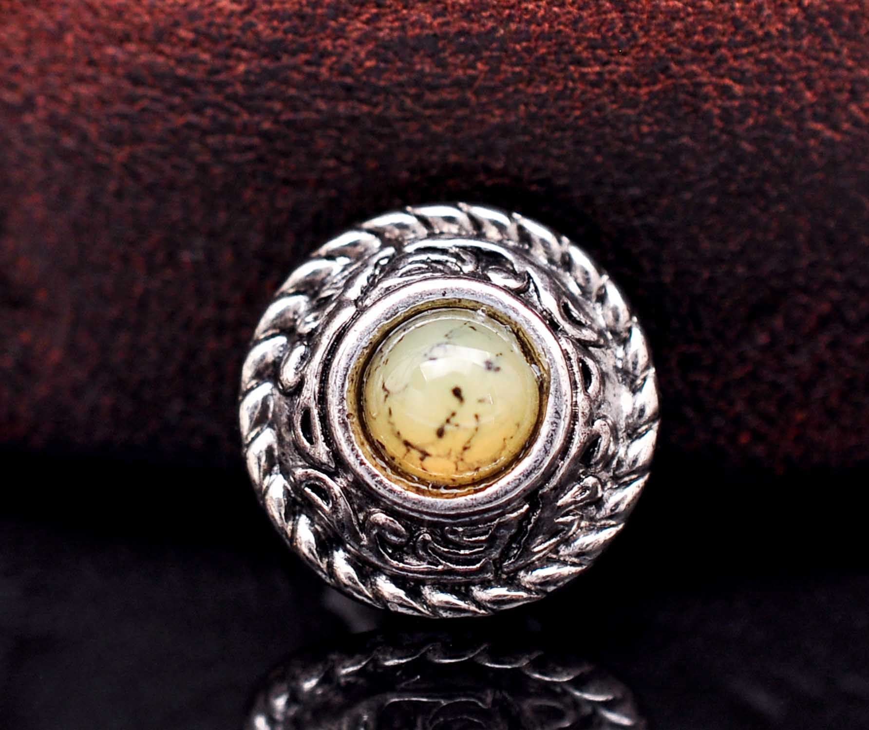 10 stuks antieke bloemen gesneden touw zijkant westerse turquoise metalen ronde concho knoop voor lederwaren bagage handtas zadel decoratie