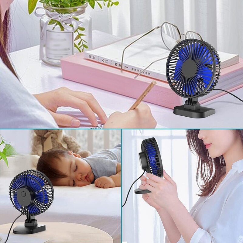 OPOLAR Portable Fan USB Desk Fan Small Mini Quiet Desktop Fan For Office Home Bedroom,3 Speeds Powerful Airflow, Whisper Quiet