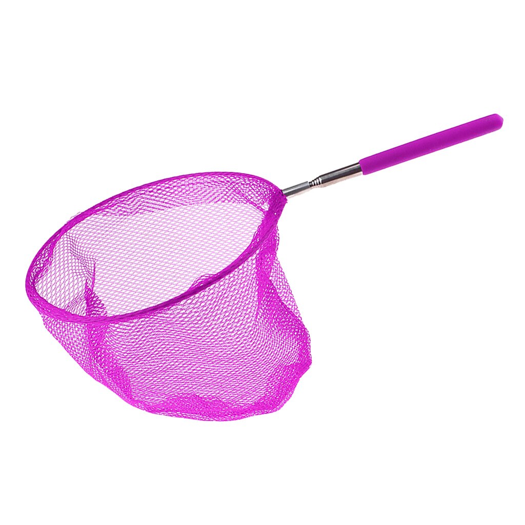 Enfants filet de pêche enfant étang têtard tenant maille insecte Bug libellule receveur anti-dérapant poignée main filet