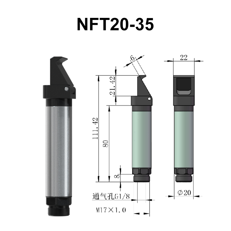Manipulator Hardware Accessories Gripper Clamp Robot Air Pneumatic Finger Cylinder: Yellow