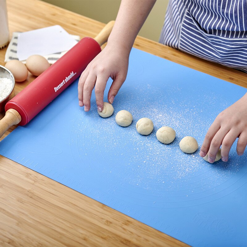 64X45Cm Non-stick Siliconen Gebak Mat Keuken Gadget Extra Grote Bakken Mat Oven Liner Fondant Bakken levert Tafel Ze