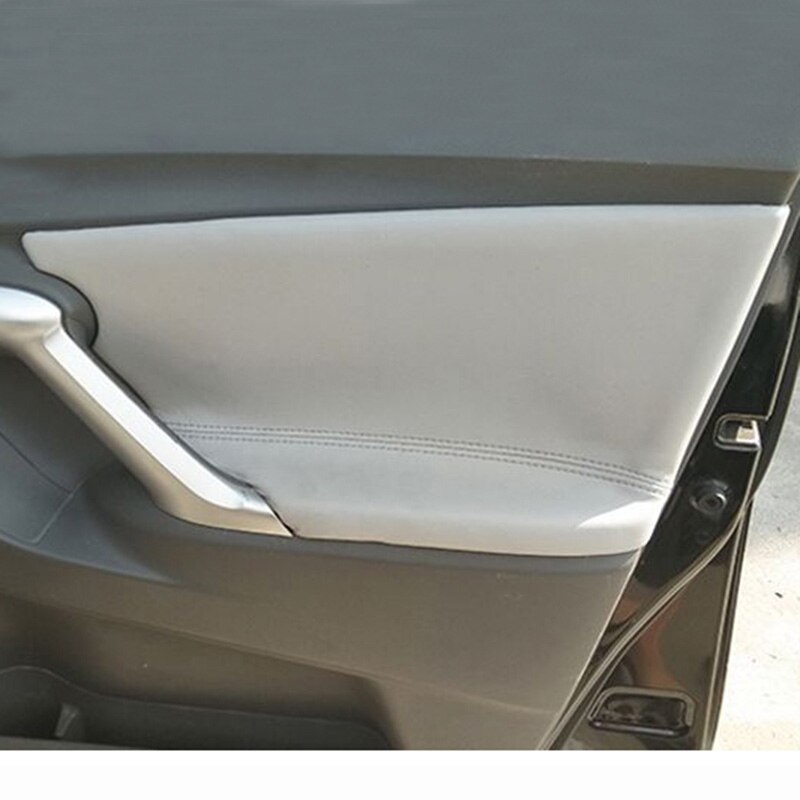 4 Stuks Microfiber Lederen Auto Armsteun Panel Cover Deur Panel Cover Armsteun Oppervlak Cover Accessoires Voor Toyota Verso: 4pcs Gray
