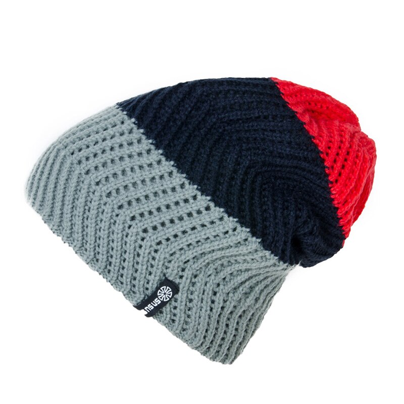 hommes femmes Ski hiver tricot patinage crâne casquette Ski chapeau bonnets col roulé casquette Snowboard: Red
