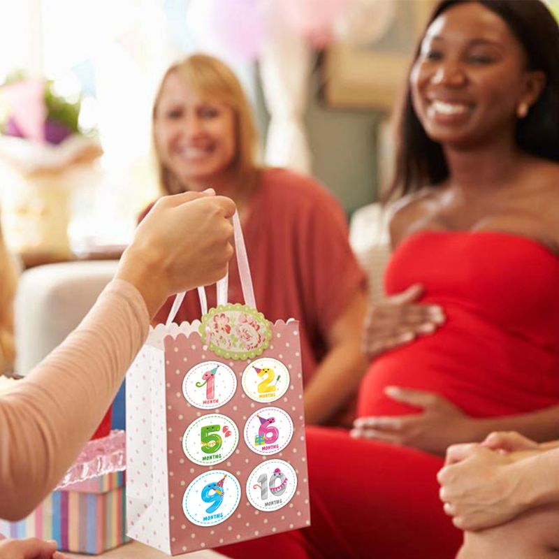 12 mois bébé autocollants mensuels -né première année âge et croissance suivi autocollant
