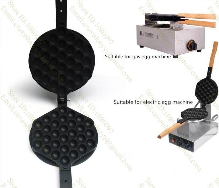 Antiaanbakvervanging eggettes bubble egg wafelvorm ijzeren plaat