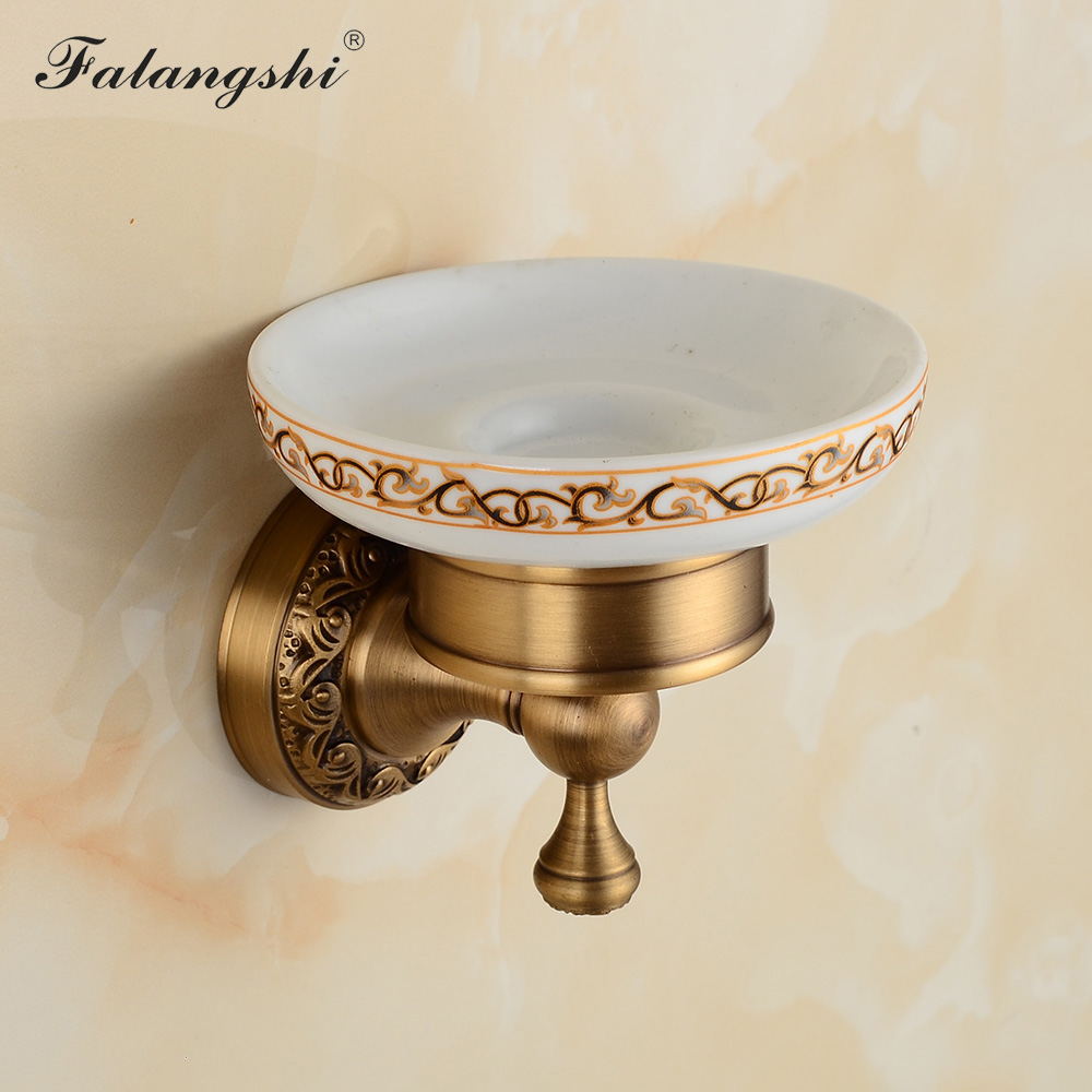 Copper Brass Bathroom Hardware Set Toothbrush Holder Toilet Paper Holder Towel Bar Soap Dish Sanitary Wares for Bathroom WB8802: Soap Dish