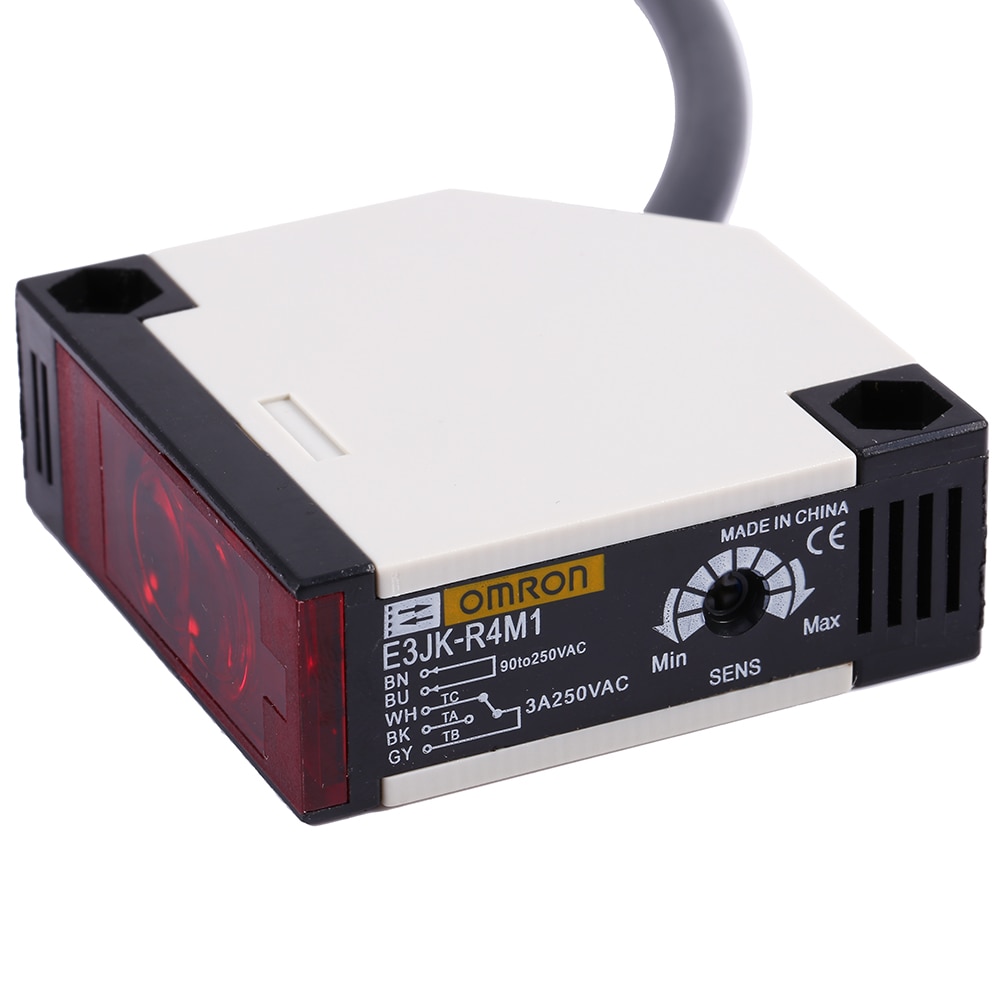 Spiegelnde Reflexion Photoelektrische AC 90-250V 3A E3JK-R4M1 Sensor Schalter Lichtschranke Mit Schrauben