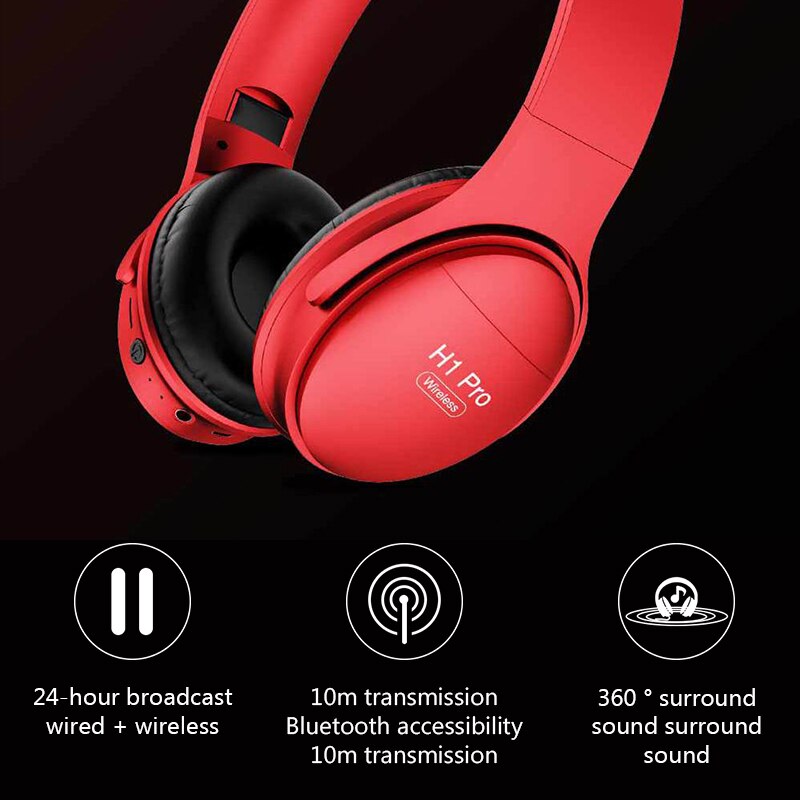 Foldbart tv bluetooth trådløs hovedtelefon med mikrofon stereo gaming headset gamer piger musik hjelme til pc tablet telefon  ps4