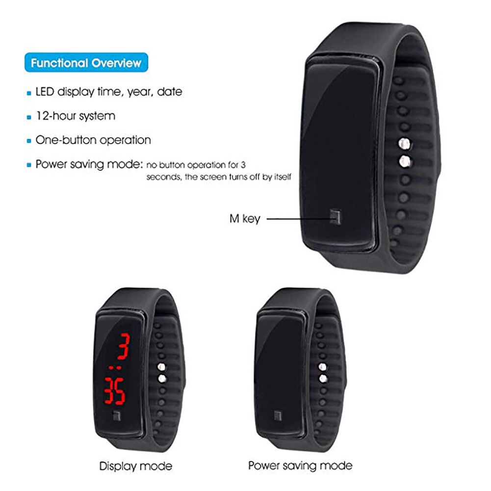 Kinderen student elektronische led sport siliconen horlogeband polshorloge mannen en vrouwen mannelijke en vrouwelijke studenten siliconen horloges