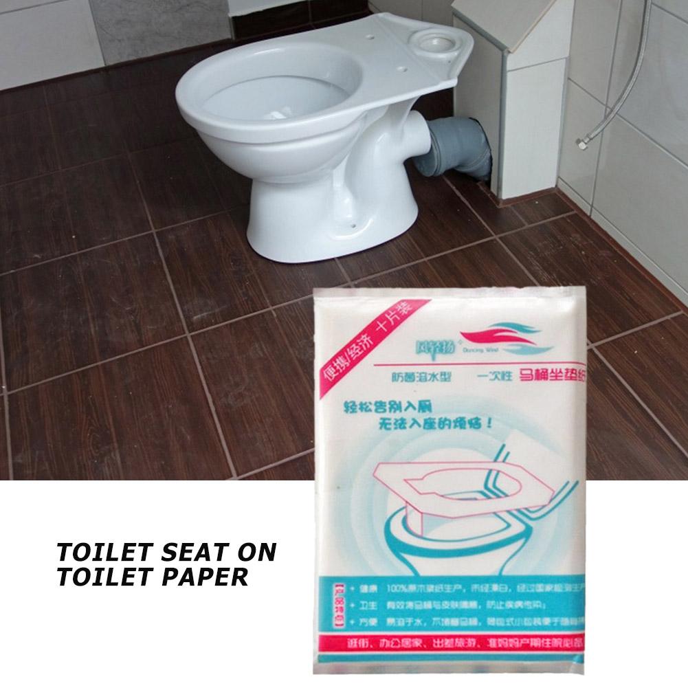 10 stücke Einweg Wc Sitz Abdeckung Heimat Reise Schlecht Wc Papier Pads