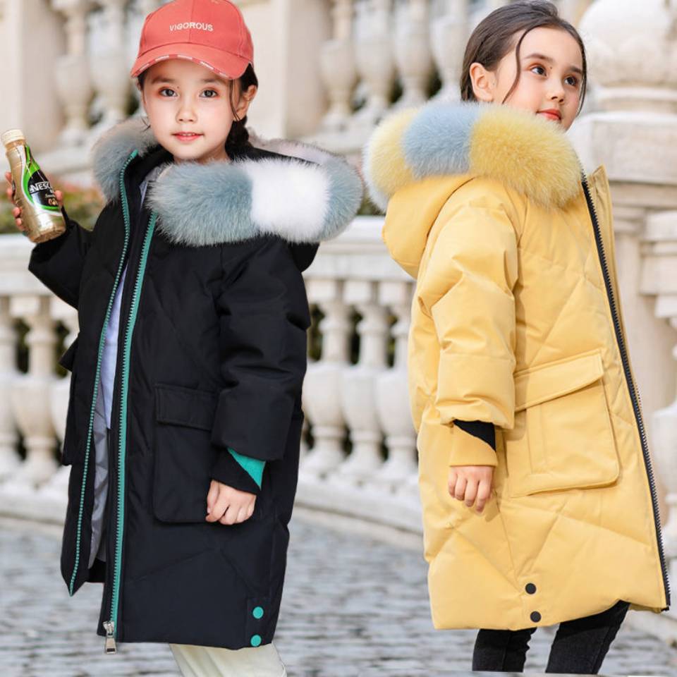 Cold Russian Winter Girl Coats Children Jackets Girls Windproof Hooded Coat Jacket For Girl Teenager Parkas Clothes Outwear