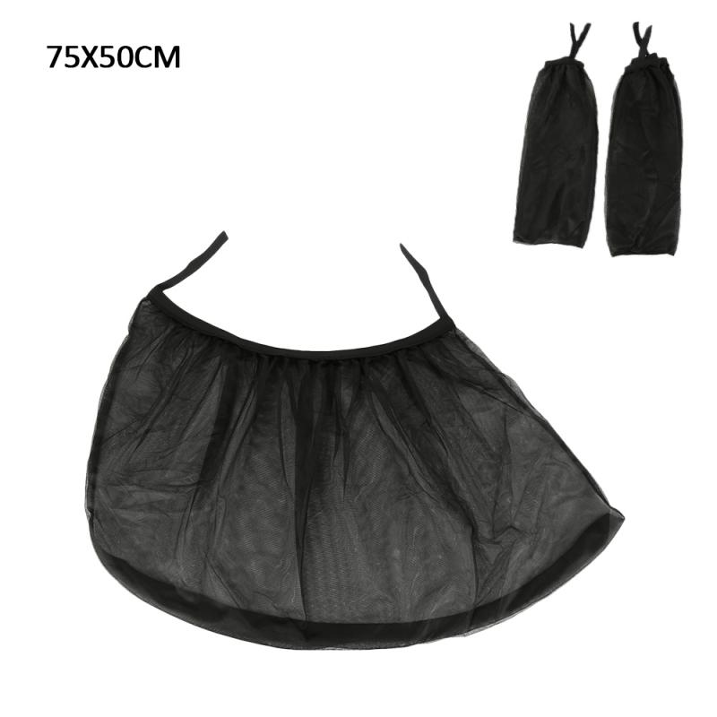 2pcs Summer Car Front Rear Side Window Sun Visor Shade Mesh Cover Sunshade Insulation Anti-mosquito UV Fabric Shield Curtains: 75X50CM