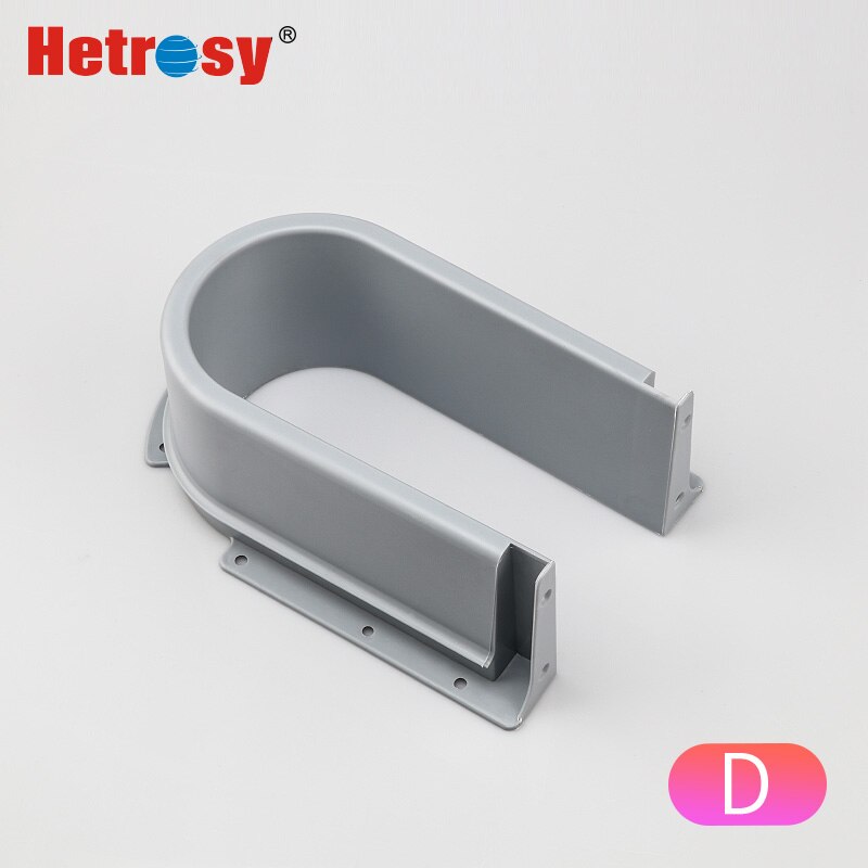 Hetrosy Hardware Plastic U Shape Drawer Slot Accessories Under the Sink For Cabinet Drawer Waterproof Baffle Fittings: D Type Grey