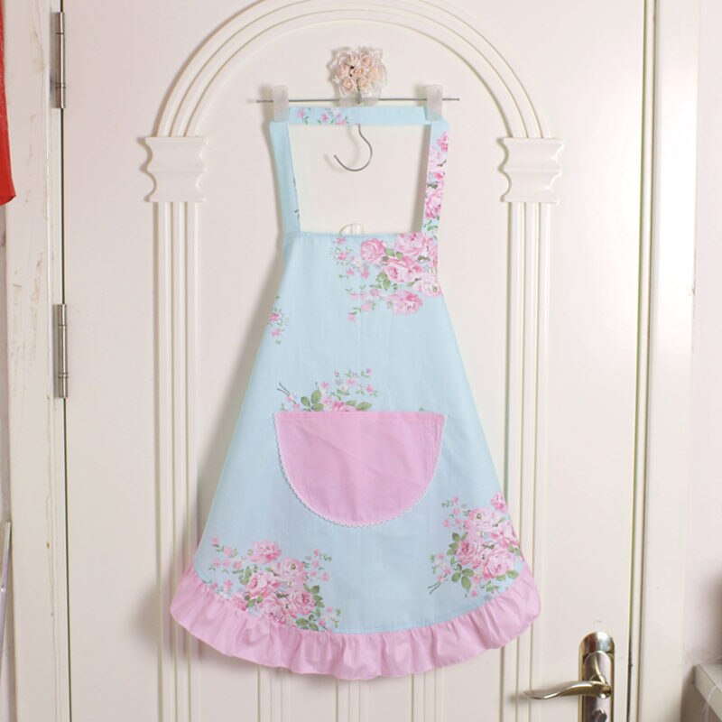 cotton cloth princess apron print floral cleaning apron kitchen aprons for women baking mats helper Sleeveless Apron