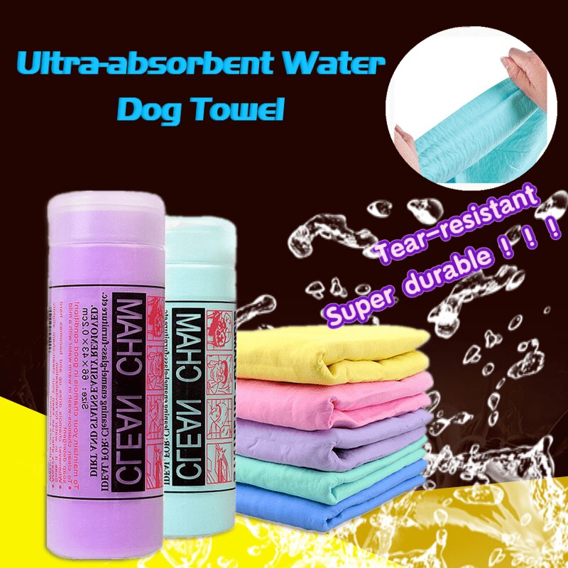 Multipurpose Bottled Dog Towel Ultra-absorbent Water Made By PVA Buckskin Bath Dog Towel Cleaning Necessary Cat Pets Accessories