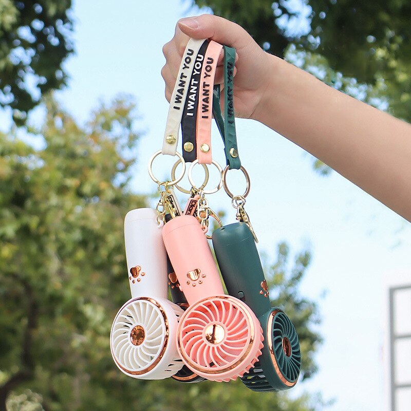 Porte-clés ventilateur Portable suspendu, Mini ventilateur Portable, Rechargeable USB, pour la maison, pour femmes et étudiants