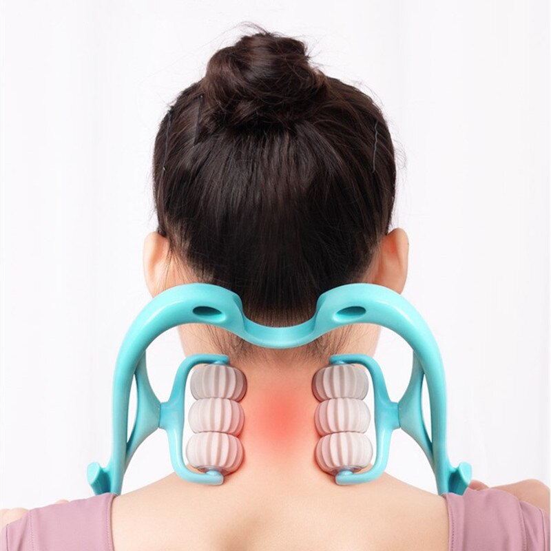 Pressure Point Therapy Neck Massage Tool Pressure Relieve Hand Roller Massage Neck Shoulder Dual Trigger Point Self Massager
