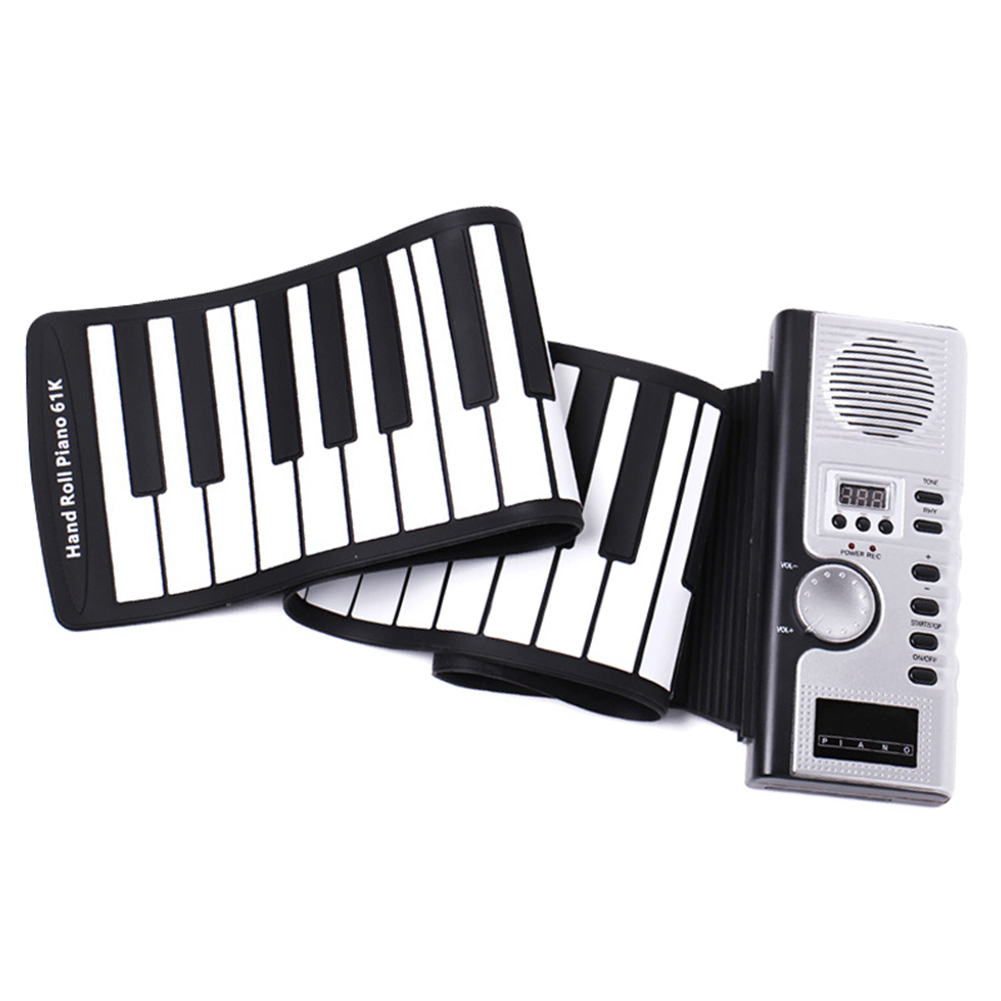 Portable Electronic Hand Roll Piano Flexible Roll up Keyboard Silicone Piano LMH66: Default Title