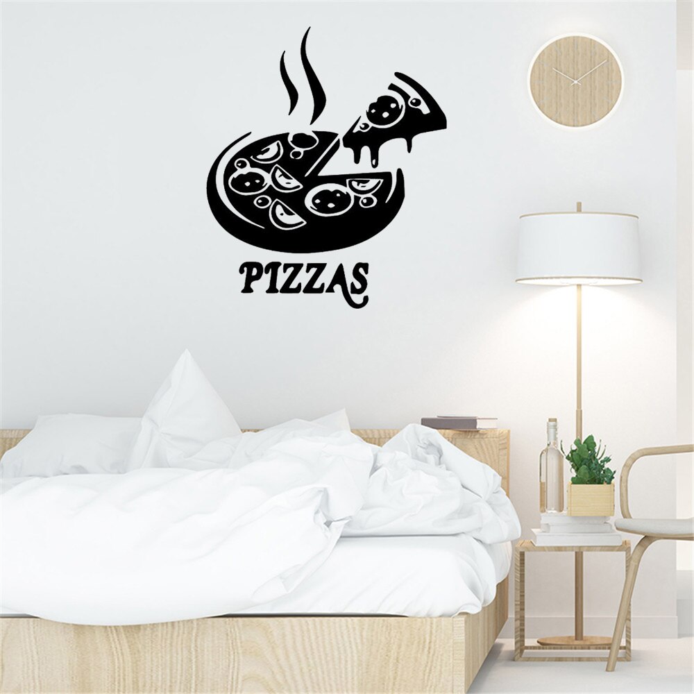 Delicious Pizza Wall Sticker Pizza Shop Wall Sticker For Kitchen Fast Food Restaurant Home Decor Vinyl Art Mural DW11231